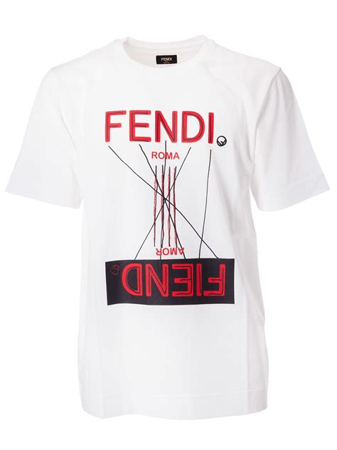 t shirt bianca uomo fendi|Fendi Attrezzi T Shirt Bianco.